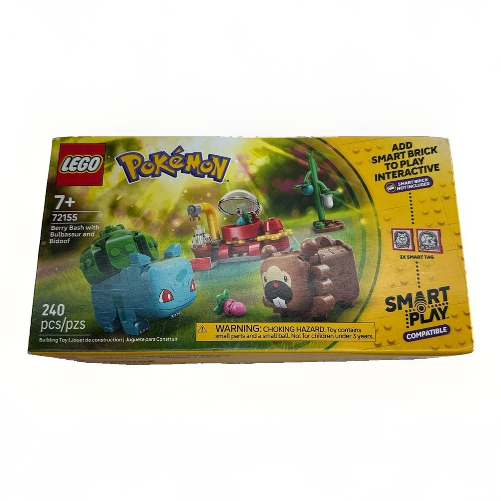 LEGO Pokemon 72155 Berry Bash Bulbasaur Bidoof 240 Pcs Smart Play